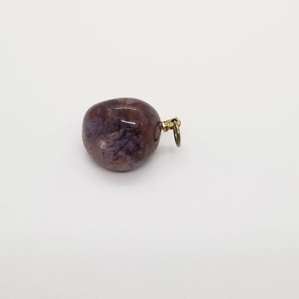 mottled purple stone pendant
